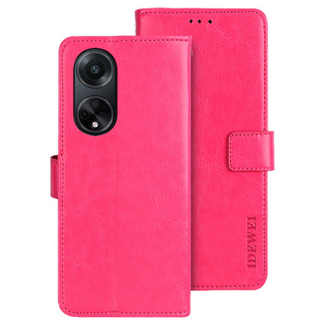 IDEWEI For Oppo A98 5G Crazy Horse Texture Wallet PU Leather Stand Case Phone Cover