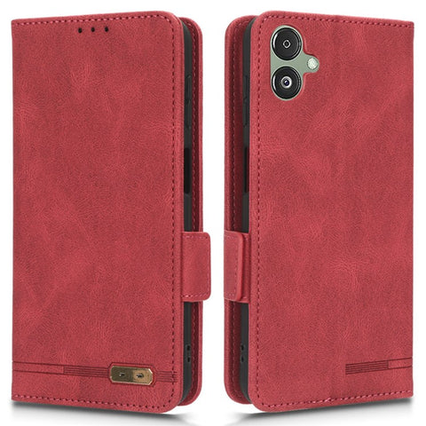 For Samsung Galaxy F14 5G Fall Proof Phone Case Hardware Decor PU Leather Wallet Stand Cover