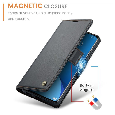 For Xiaomi 12 5G / 12X 5G / 12S 5G Leather Case CASEME 023 RFID Blocking 3 Card Slot Mobile Cover