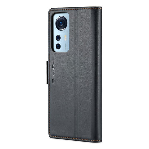 For Xiaomi 12 5G / 12X 5G / 12S 5G Leather Case CASEME 023 RFID Blocking 3 Card Slot Mobile Cover