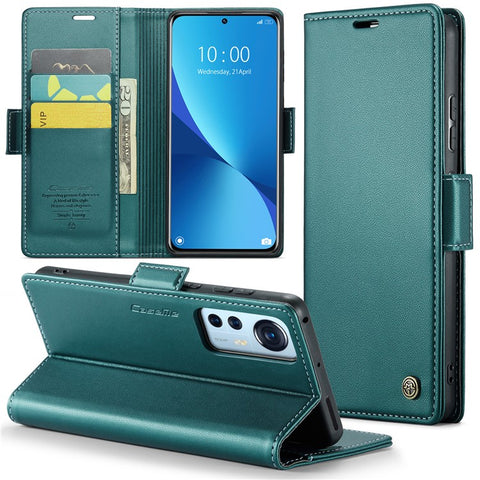 For Xiaomi 12 5G / 12X 5G / 12S 5G Leather Case CASEME 023 RFID Blocking 3 Card Slot Mobile Cover