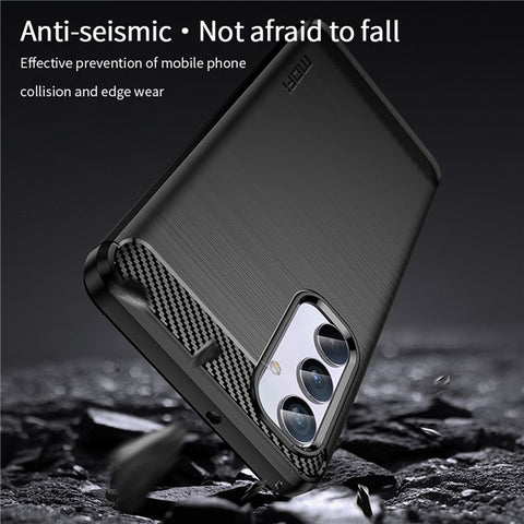 MOFI JK TPU Series-1 for Samsung Galaxy M54 5G / F54 5G Flexible TPU Cover Carbon Fiber Brushed Phone Shell