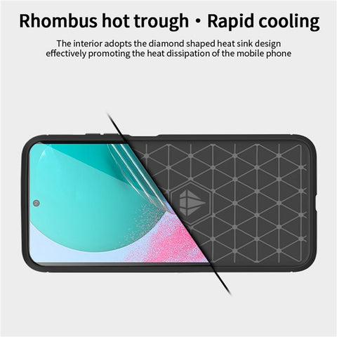 MOFI JK TPU Series-1 for Samsung Galaxy M54 5G / F54 5G Flexible TPU Cover Carbon Fiber Brushed Phone Shell
