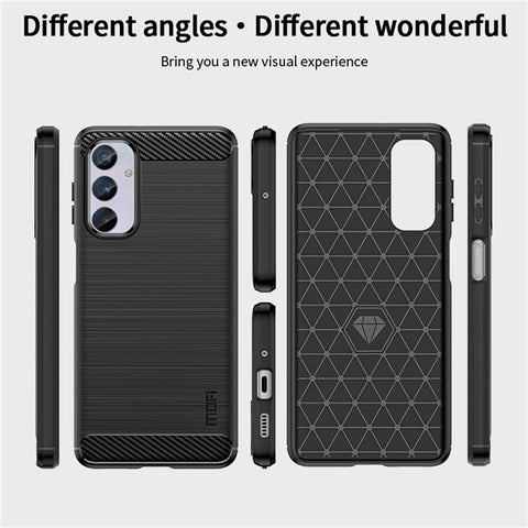 MOFI JK TPU Series-1 for Samsung Galaxy M54 5G / F54 5G Flexible TPU Cover Carbon Fiber Brushed Phone Shell