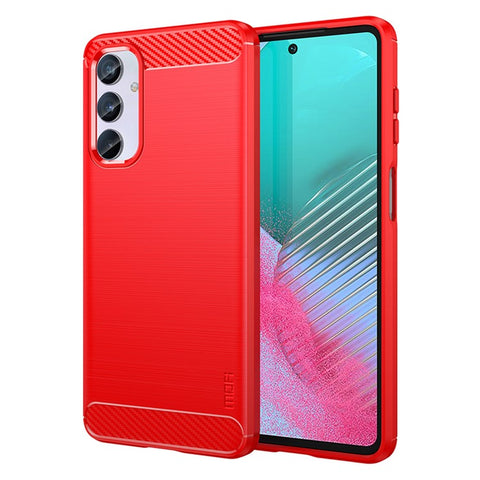 MOFI JK TPU Series-1 for Samsung Galaxy M54 5G / F54 5G Flexible TPU Cover Carbon Fiber Brushed Phone Shell