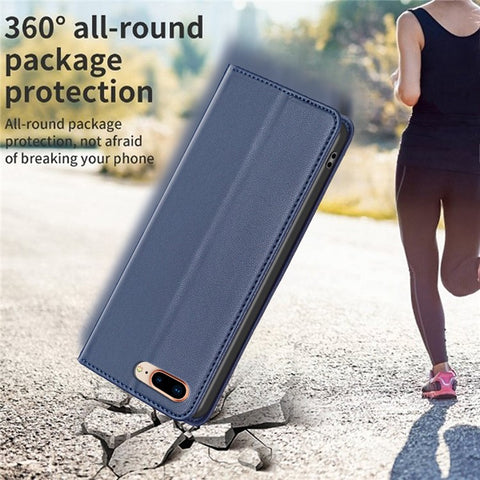 BINFEN COLOR BF18 For iPhone 8 Plus / 7 Plus / 6 Plus / 6s Plus Leather Cover Card Slot Stand Phone Case