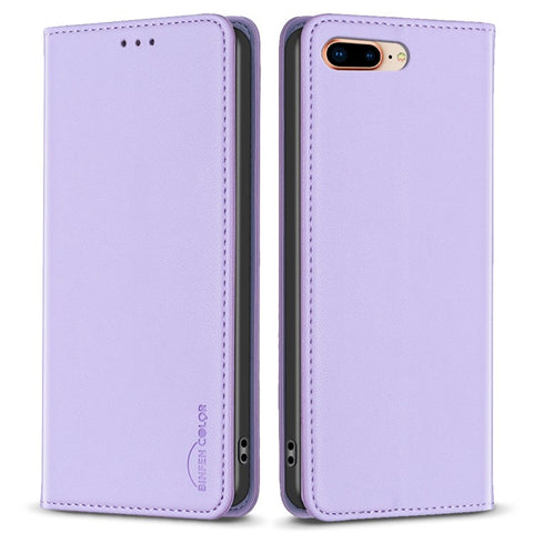 BINFEN COLOR BF18 For iPhone 8 Plus / 7 Plus / 6 Plus / 6s Plus Leather Cover Card Slot Stand Phone Case