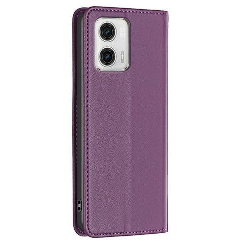 BINFEN COLOR BF18 PU Leather Cover for Motorola Moto G73 5G Card Slot Stand Magnetic Phone Case
