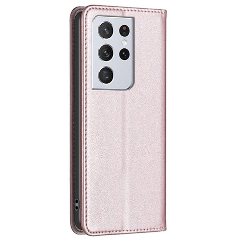 BINFEN COLOR BF18 Leather Phone Case for Samsung Galaxy S21 Ultra 5G Phone Cover with Stand Card Holder