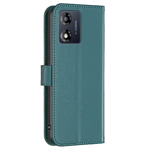 BINFEN COLOR BF17 For Motorola Moto E13 4G Flip Wallet Phone Case PU Leather Stand Magnetic Cover