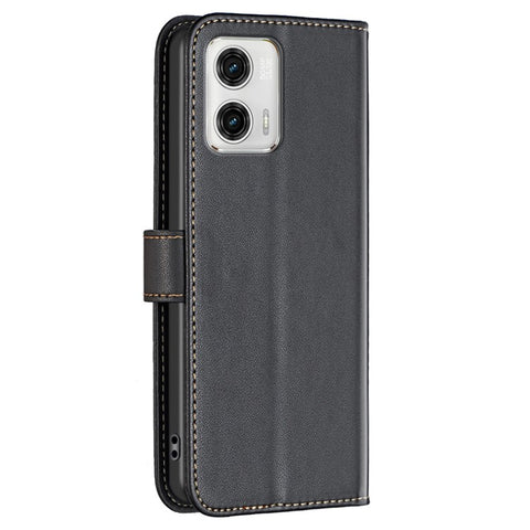 BINFEN COLOR BF17 Wallet Leather Phone Cover For Motorola Moto G73 5G Magnetic Closure Phone Stand Case