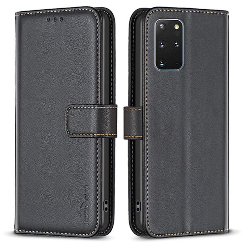 BINFEN COLOR BF17 For Samsung Galaxy S20 Plus 4G / 5G Slim-Fit Phone Cover Stand Magnetic Wallet PU Leather Phone Case