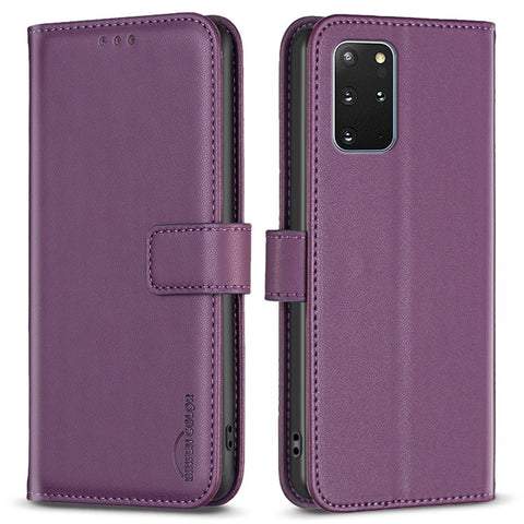 BINFEN COLOR BF17 For Samsung Galaxy S20 Plus 4G / 5G Slim-Fit Phone Cover Stand Magnetic Wallet PU Leather Phone Case
