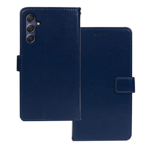 IDEWEI For Samsung Galaxy M54 5G / F54 5G PU Leather Stand Case Crazy Horse Texture Wallet Cover Phone Shell