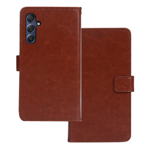 IDEWEI For Samsung Galaxy M54 5G / F54 5G PU Leather Stand Case Crazy Horse Texture Wallet Cover Phone Shell