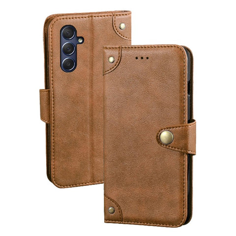 IDEWEI For Samsung Galaxy M54 5G / F54 5G Impact-Resistant Stand Wallet Phone Case PU Leather Cell Phone Cover
