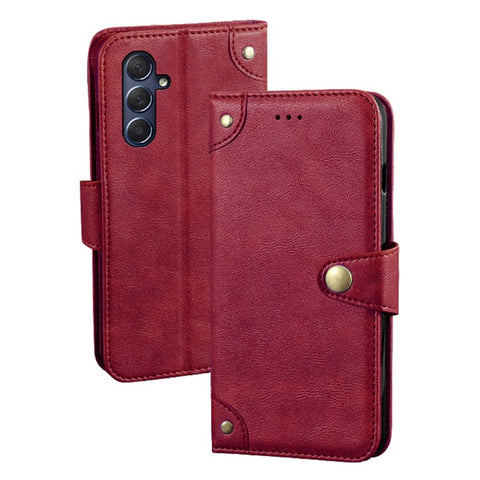 IDEWEI For Samsung Galaxy M54 5G / F54 5G Impact-Resistant Stand Wallet Phone Case PU Leather Cell Phone Cover