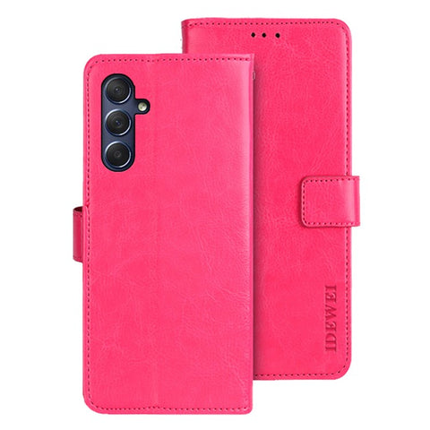 IDEWEI For Samsung Galaxy M54 5G / F54 5G Anti-Scratch Leather Phone Case Wallet Crazy Horse Texture Stand Phone Cover