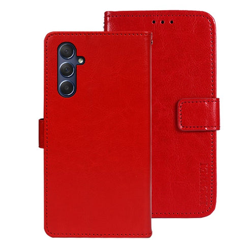 IDEWEI For Samsung Galaxy M54 5G / F54 5G Anti-Scratch Leather Phone Case Wallet Crazy Horse Texture Stand Phone Cover