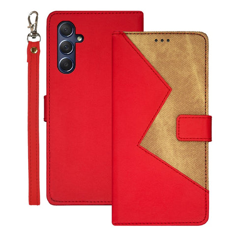 IDEWEI For Samsung Galaxy M54 5G / F54 5G Phone Cover Splicing Style PU Leather Flip Stand Case with Card Slots