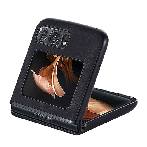 For Motorola Razr 2022 5G Folding Phone Case Leather Coated Hard PC Shockproof Cover