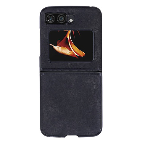 For Motorola Razr 2022 5G Folding Phone Case Leather Coated Hard PC Shockproof Cover