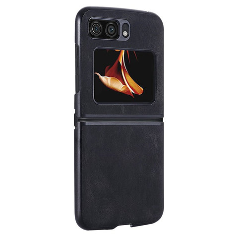 For Motorola Razr 2022 5G Folding Phone Case Leather Coated Hard PC Shockproof Cover