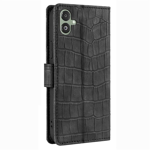 For Samsung Galaxy F14 5G Skin-touch Feeling Phone Case Crocodile Texture Wallet Stand PU Leather Cover