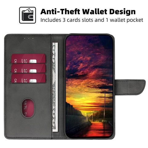 For Samsung Galaxy F14 5G Magnetic Protective Cover Calf Texture Stand Wallet PU Leather+TPU Phone Case