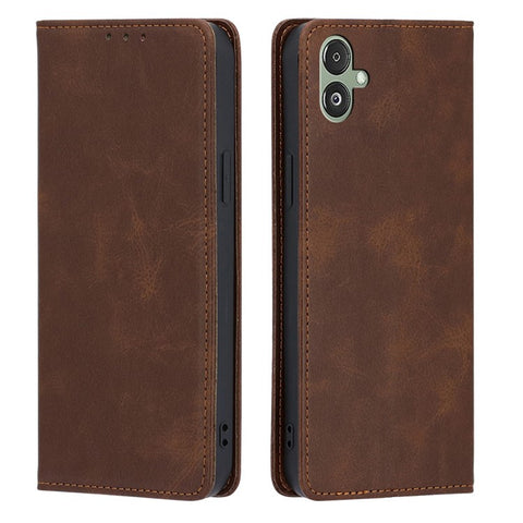 For Samsung Galaxy F14 5G Calf Texture Mobile Phone Protector Case Stand Leather Wallet Cover