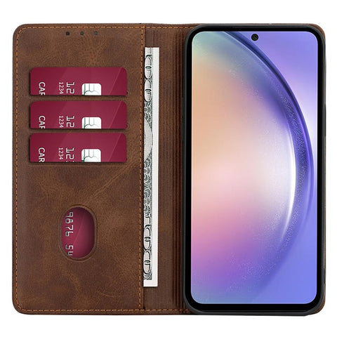 For Samsung Galaxy F14 5G Calf Texture Mobile Phone Protector Case Stand Leather Wallet Cover