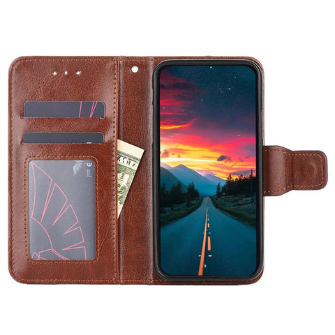 For Samsung Galaxy F14 5G Textured PU Leather Phone Case Wallet Stand Flip Cover