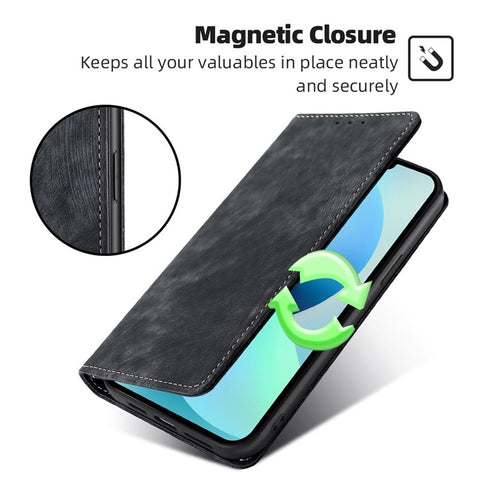 Wallet Case for Samsung Galaxy F14 5G RFID Blocking PU Leather Stand Phone Cover