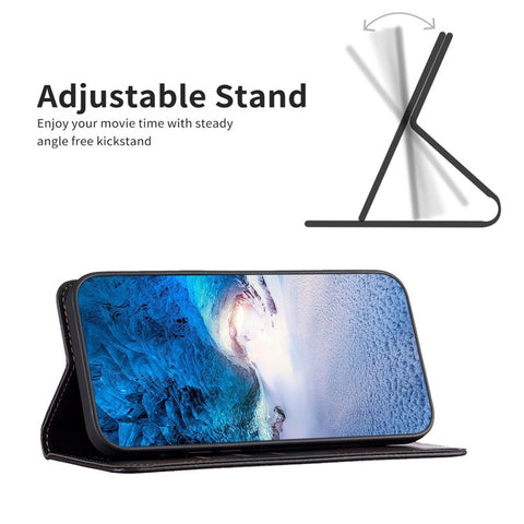 BINFEN COLOR BF18 For Xiaomi Redmi 9A PU Leather Card Slots Cover Anti-drop Phone Stand Case