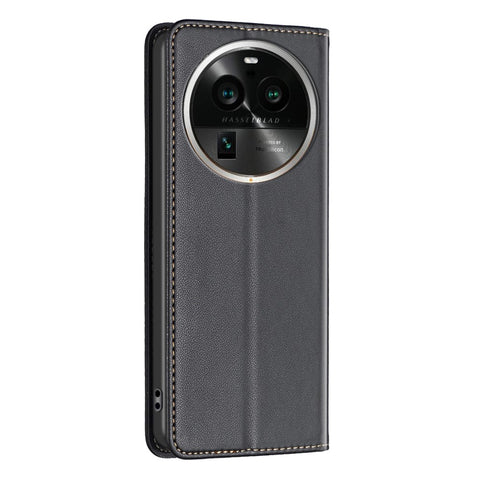 BINFEN COLOR BF18 Phone Stand Case for Oppo Find X6 Pro PU Leather Card Holder Cell Phone Cover