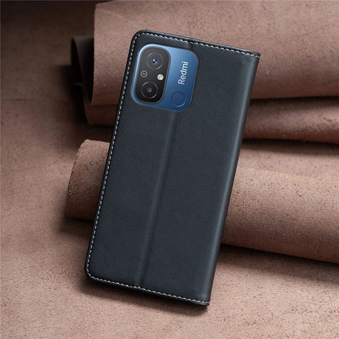 BINFEN COLOR BF18 for Xiaomi Poco C55 4G / Redmi 12C 4G Phone Cover Stand PU Leather Card Slots Phone Case