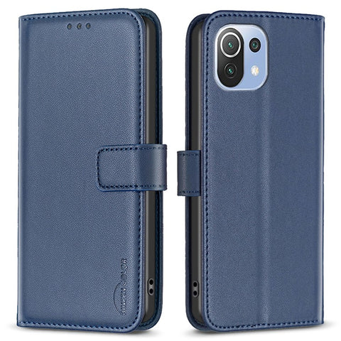 BINFEN COLOR BF17 For Xiaomi 11 Lite 5G NE / Mi 11 Lite 5G / 4G Cell Phone Stand PU Leather Case Wallet Phone Cover