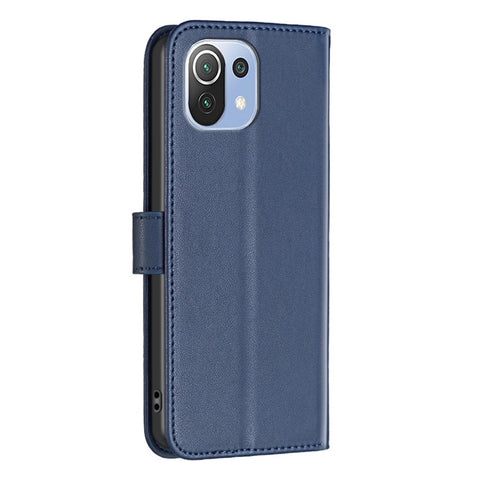 BINFEN COLOR BF17 For Xiaomi 11 Lite 5G NE / Mi 11 Lite 5G / 4G Cell Phone Stand PU Leather Case Wallet Phone Cover