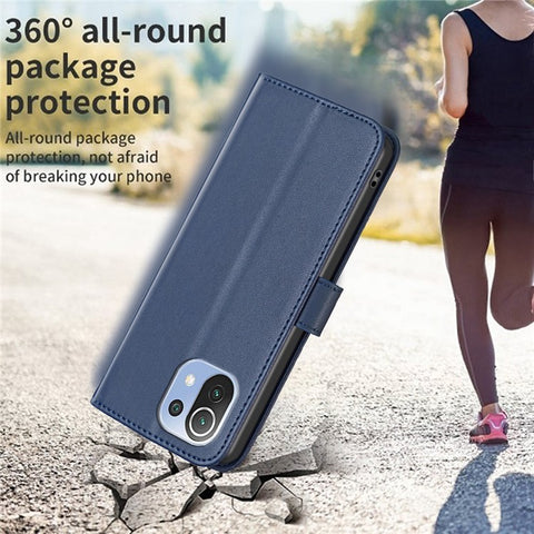BINFEN COLOR BF17 For Xiaomi 11 Lite 5G NE / Mi 11 Lite 5G / 4G Cell Phone Stand PU Leather Case Wallet Phone Cover