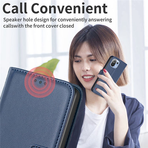 BINFEN COLOR BF17 For Xiaomi 11 Lite 5G NE / Mi 11 Lite 5G / 4G Cell Phone Stand PU Leather Case Wallet Phone Cover