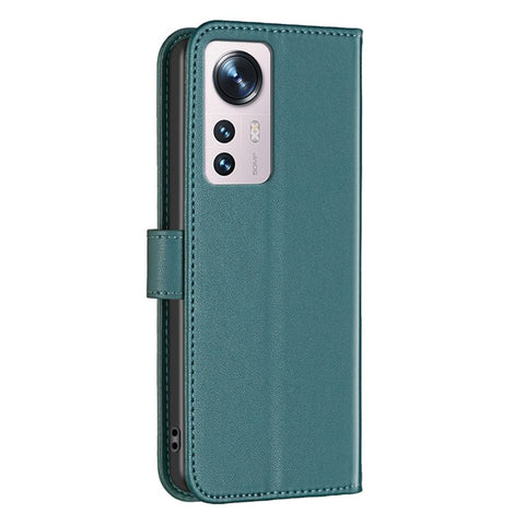 BINFEN COLOR BF17 For Xiaomi 12 5G / 12X 5G / 12S 5G Anti-Dust PU Leather Wallet Phone Stand Case Inner TPU Cover