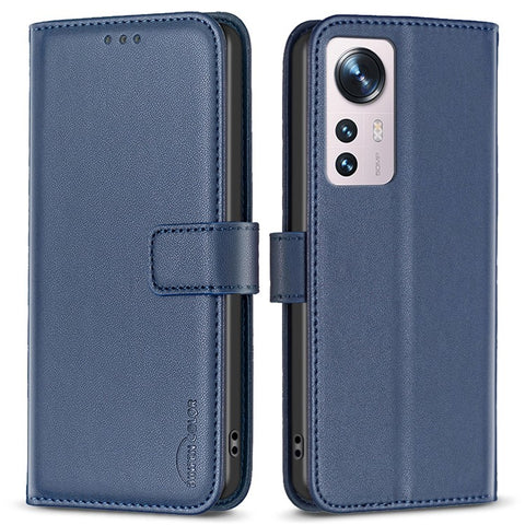 BINFEN COLOR BF17 For Xiaomi 12 5G / 12X 5G / 12S 5G Anti-Dust PU Leather Wallet Phone Stand Case Inner TPU Cover