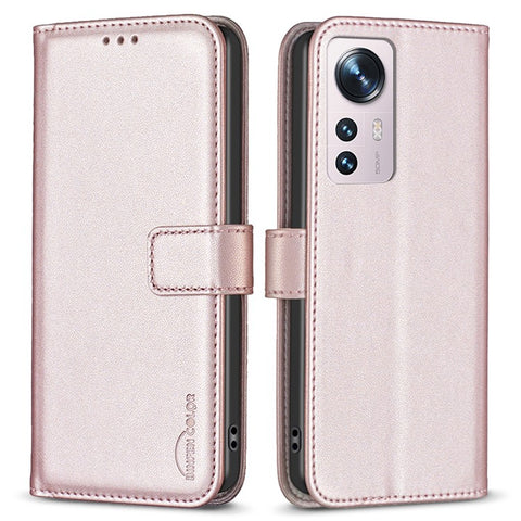 BINFEN COLOR BF17 For Xiaomi 12 5G / 12X 5G / 12S 5G Anti-Dust PU Leather Wallet Phone Stand Case Inner TPU Cover