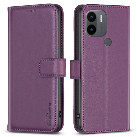 Phone Case for Xiaomi Redmi A1 4G / A1+ 4G / A2 4G / A2+ 4G / Poco C50 4G BINFEN COLOR BF17 Leather Wallet Stand Cover