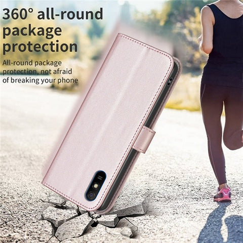 BINFEN COLOR BF17 Shockproof Leather Case for Xiaomi Redmi 9A , Wallet Stand Cell Phone Cover