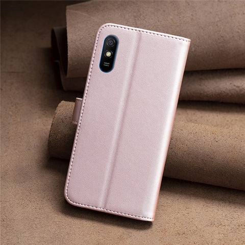 BINFEN COLOR BF17 Shockproof Leather Case for Xiaomi Redmi 9A , Wallet Stand Cell Phone Cover