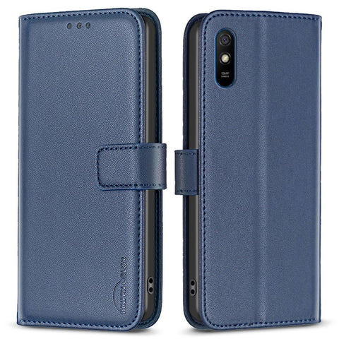 BINFEN COLOR BF17 Shockproof Leather Case for Xiaomi Redmi 9A , Wallet Stand Cell Phone Cover