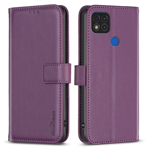 BINFEN COLOR BF17 Wallet Case for Xiaomi Redmi 9C / Redmi 9C NFC / Redmi 10A / Poco C31 Stand Leather Phone Cover