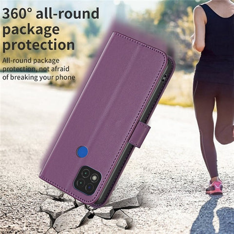 BINFEN COLOR BF17 Wallet Case for Xiaomi Redmi 9C / Redmi 9C NFC / Redmi 10A / Poco C31 Stand Leather Phone Cover
