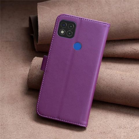 BINFEN COLOR BF17 Wallet Case for Xiaomi Redmi 9C / Redmi 9C NFC / Redmi 10A / Poco C31 Stand Leather Phone Cover